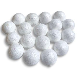 Csillámos hungarocell golyók - 2 cm - 20 db - fehér 3.