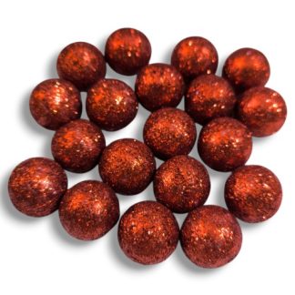 Csillámos hungarocell golyók - 2 cm - 20 db - piros