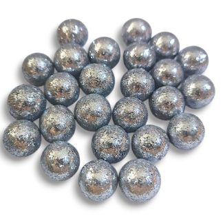 Csillámos hungarocell golyók - 1,8-2 cm - 20 db - metálos ezüst
