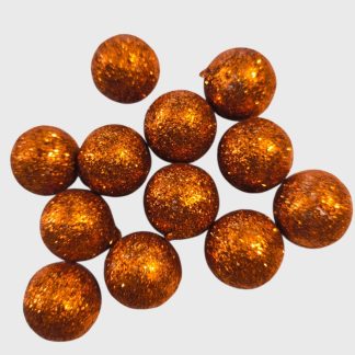 Csillámos hungarocell golyók - 2 cm - 20 db - réz